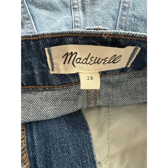 MADEWELL Womens Skirt Denim Mini Jean Raw Hem Stretch Blue Size 28 - Picture 4 of 4